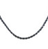 3mm .925 Sterling Silver Oxidized Men's Rope Twisted Chain Link Necklace