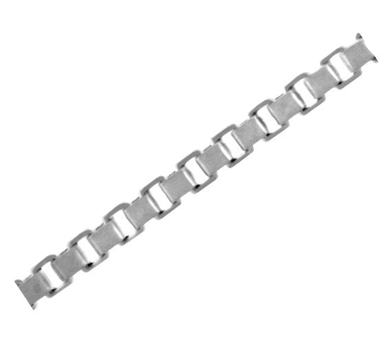 White Gold Men's Box Chain Link Necklace 0.92mm