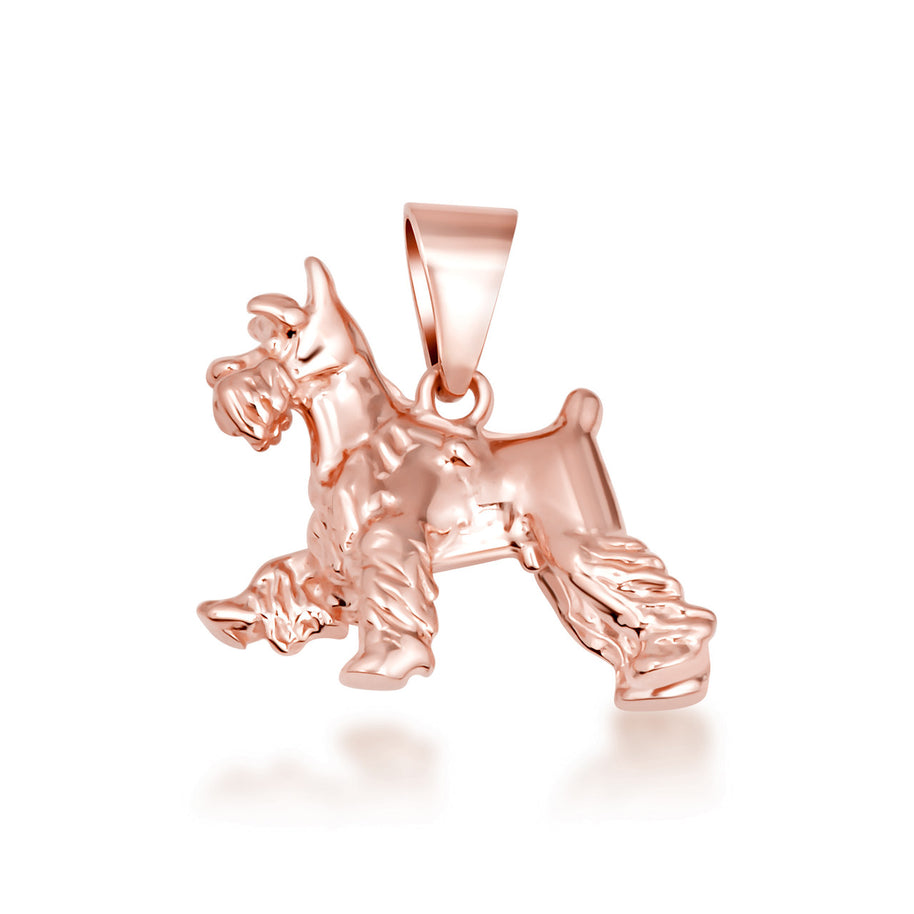 Gold Schnauzer Dog Necklace (Available in Yellow Gold, Rose Gold, White Gold)