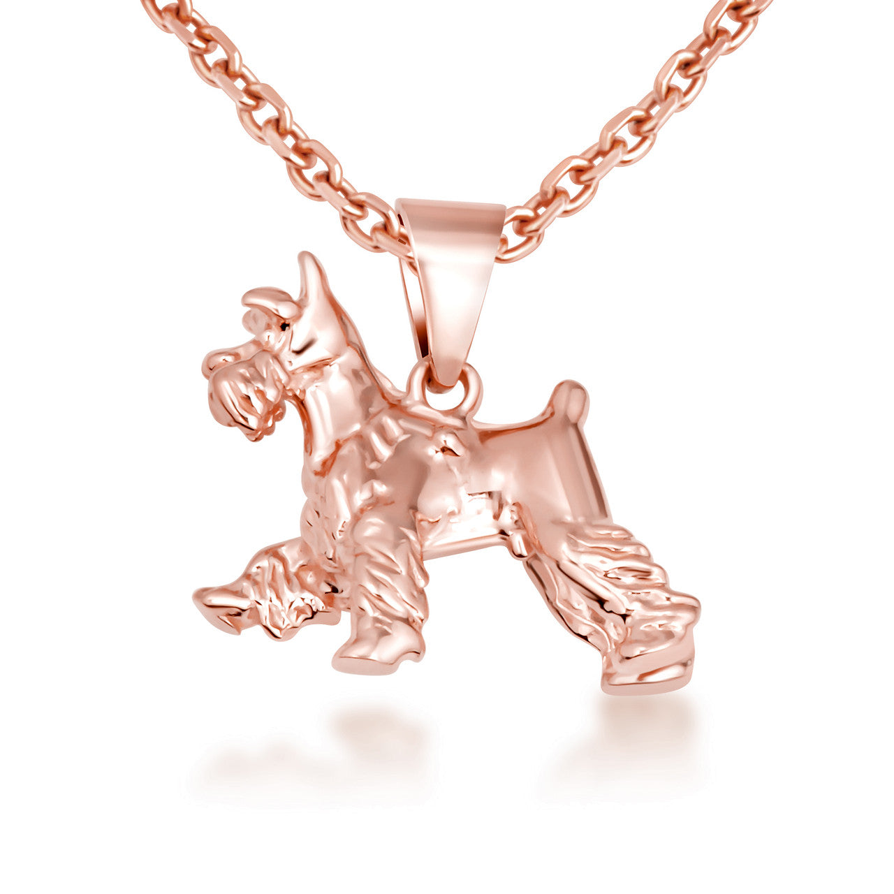Gold Schnauzer Dog Necklace (Available in Yellow Gold, Rose Gold, White Gold)
