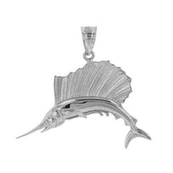 Gold Marlin Swordfish Pendant Necklace (Available in Yellow/Rose/White Gold)