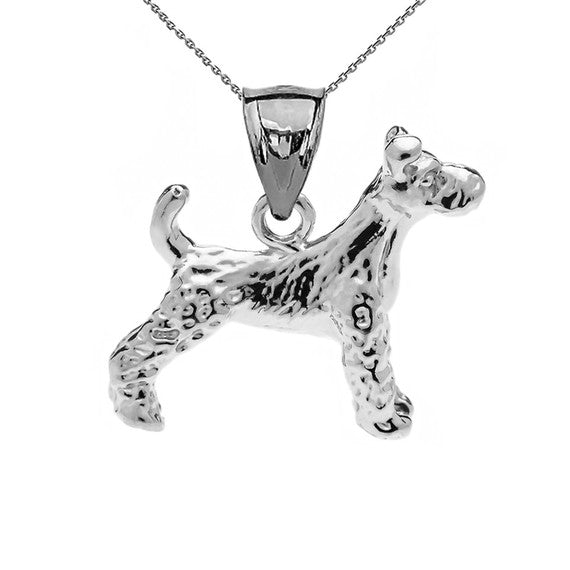 Gold Irish Terrier Pendant Necklace (Available in Yellow/Rose/White Gold)