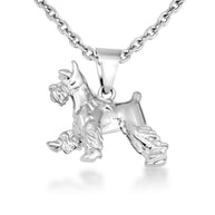 Gold Schnauzer Dog Necklace (Available in Yellow Gold, Rose Gold, White Gold)