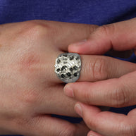Silver Men's 19.5mm Nugget Ring