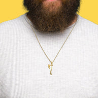 Gold Viking Norse Battle Axe Pendant Necklace (Available in Yellow/Rose/White Gold)