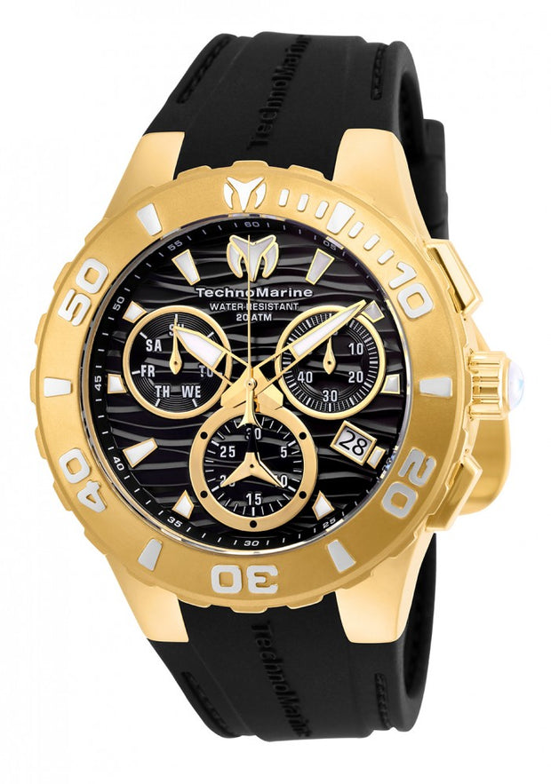 Technomarine Men's TM-115076 Cruise Quartz Chronograph Black Dial Watch