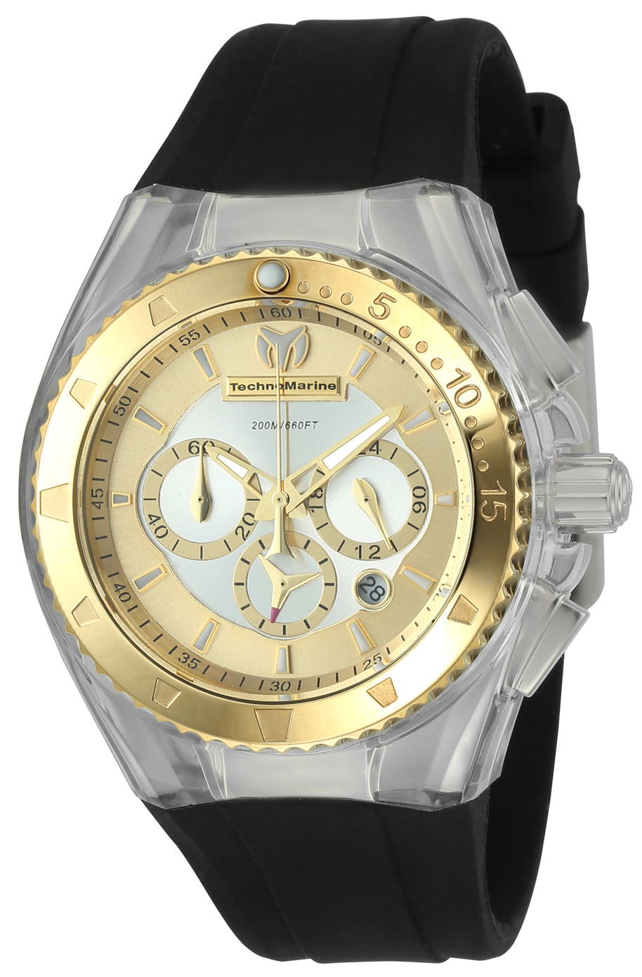 Technomarine Women's TM-116002 Cruise Quartz Chronograph Gold Dial Watch