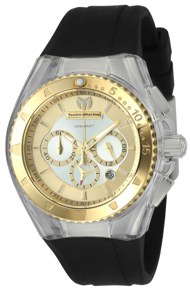 Technomarine Women's TM-116002 Cruise Quartz Chronograph Gold Dial Watch