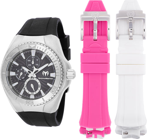 Technomarine Women's TM-124021 Cruise Quartz Chronograph Black Dial Watch