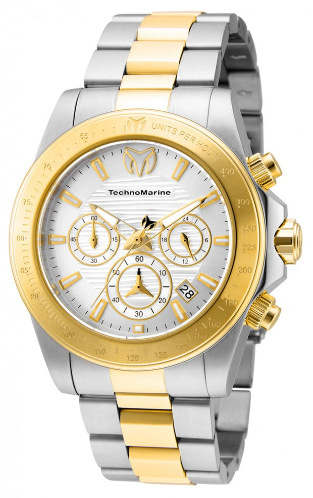 Technomarine Men's TM-219002 Manta Quartz Chronograph Silver Dial Watch