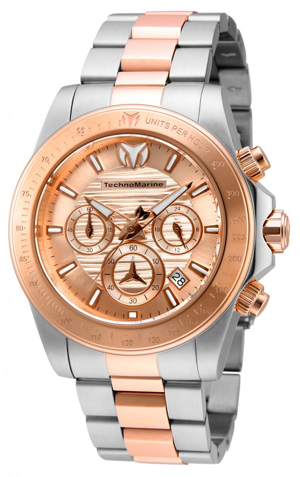 Technomarine Men's TM-219007 Manta Quartz Chronograph Rose Gold Dial Watch