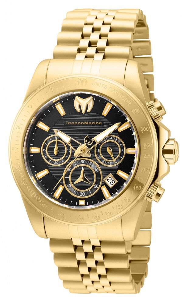 Technomarine Men's TM-219023 Manta Quartz Chronograph Black Dial Watch