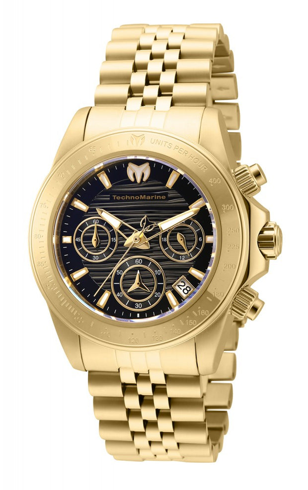 Technomarine Women's TM-219030 Manta Quartz Chronograph Black Dial Watch