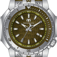 Technomarine Men's TM-224008 Manta Quartz 3 Hand Green Dial Watch
