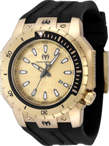 Technomarine Men's TM-224010 Manta Quartz 3 Hand Gold Dial Watch