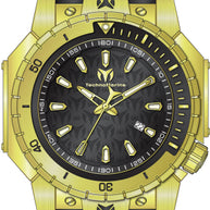 Technomarine Men's TM-224011 Manta Quartz 3 Hand Black Dial Watch