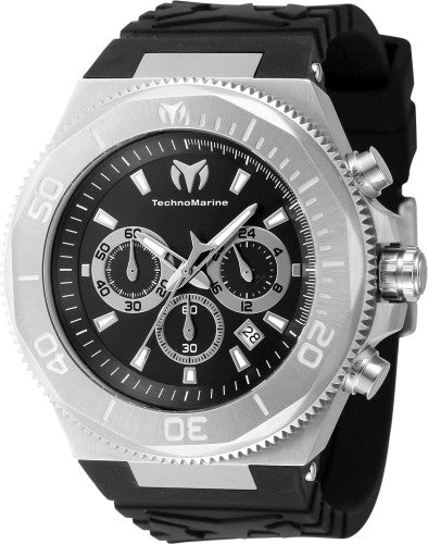 Technomarine Women's TM-224012 Manta Quartz Chronograph Silver, Black Dial Watch