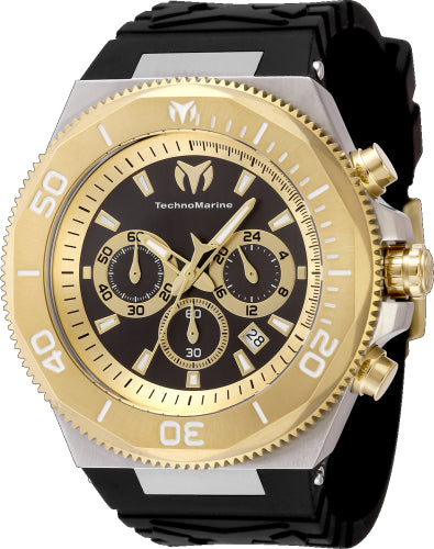 Technomarine Men's TM-224018 Manta Quartz Gold, Black Dial Watch