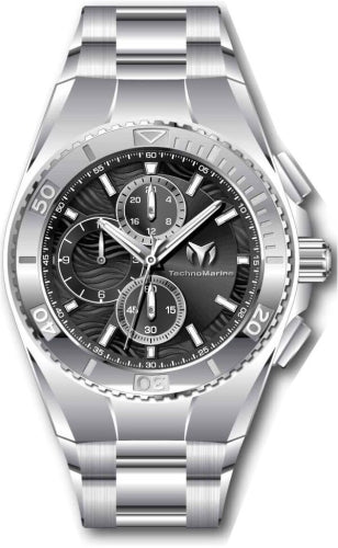 Technomarine Men's TM-224021 Manta Quartz Chronograph Black Dial Watch