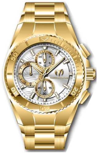 Technomarine Men's TM-224022 Manta Quartz Chronograph Silver Dial Watch