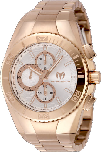 Technomarine Men's TM-224023 Manta Quartz Chronograph Silver Dial Watch