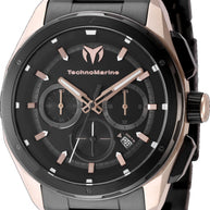 Technomarine Men's TM-318092 OCEAN Quartz Black Dial Watch