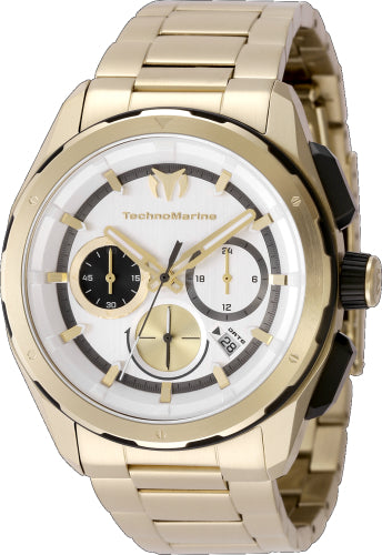 Technomarine Men's TM-318093 OCEAN Quartz Chronograph Silver Dial Watch