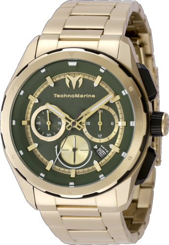 Technomarine Men's TM-318095 OCEAN Quartz Chronograph Olive Green Dial Watch
