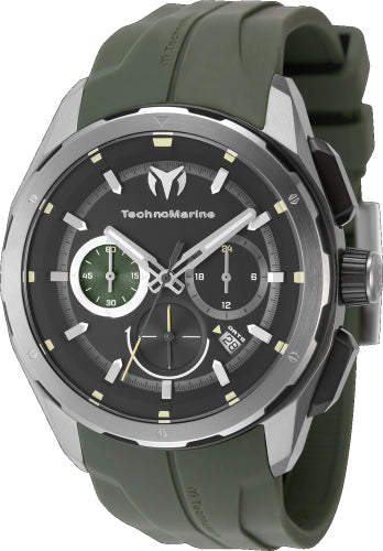 Technomarine Men's TM-318100 OCEAN Quartz Chronograph Black Dial Watch