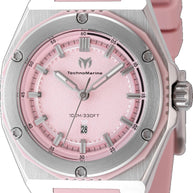 TechnoMarine Lady's TM-416053 CORAL Quartz 3 Hand Pink Dial Watch