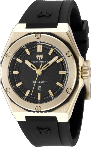 Technomarine Women's TM-416056 CORAL Quartz 3 Hand Black Dial Watch