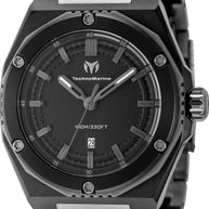 Technomarine Men's TM-416061 CORAL Quartz 3 Hand Black Dial Watch