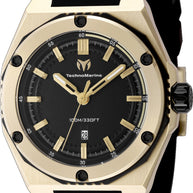 Technomarine Men's TM-416064 CORAL Quartz 3 Hand Black Dial Watch