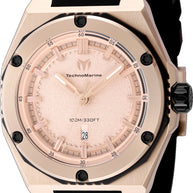 Technomarine Men's TM-416065 CORAL Quartz 3 Hand Rose Gold Dial Watch