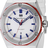Technomarine Men's TM-416066 CORAL Quartz 3 Hand Silver Dial Watch