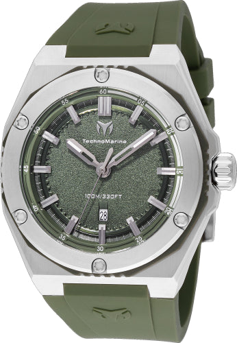 Technomarine Men's TM-416067 CORAL Quartz 3 Hand Olive Green Dial Watch