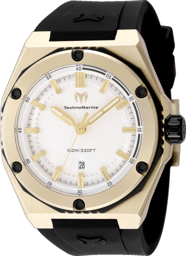 Technomarine Men's TM-416068 CORAL Quartz 3 Hand Silver Dial Watch