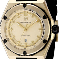 Technomarine Men's TM-416069 CORAL Quartz 3 Hand Gold Dial Watch