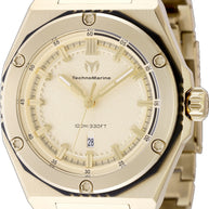 Technomarine Men's TM-416076 CORAL Quartz 3 Hand Gold Dial Watch