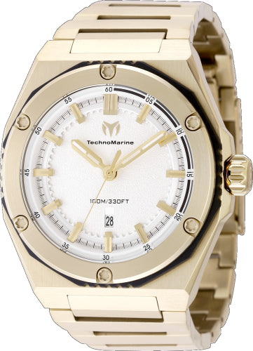 Technomarine Men's TM-416077 CORAL Quartz 3 Hand Silver Dial Watch
