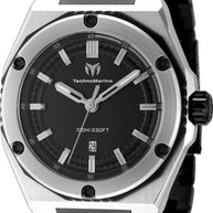 Technomarine Men's TM-416089 CORAL Quartz Black Dial Watch