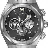 Technomarine Men's TM-520000 Reef Sun Quartz Chronograph Black, Silver Dial Watch