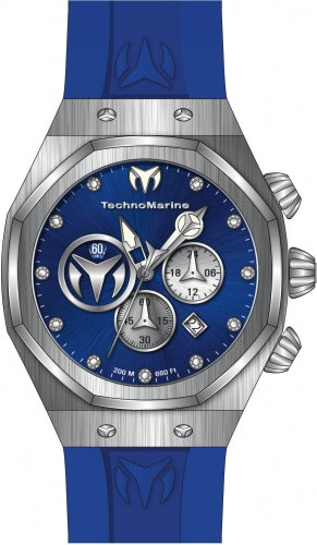 Technomarine Men's TM-520001 Reef Quartz Chronograph Blue, Silver Dial Watch