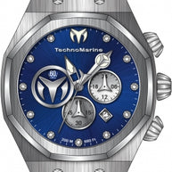 Technomarine Men's TM-520001 Reef Quartz Chronograph Blue, Silver Dial Watch