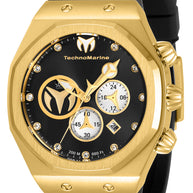Technomarine Men's TM-520002 Reef Sun Quartz Chronograph Black, Silver, Gold Dial Watch