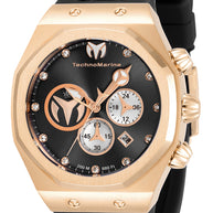 Technomarine Men's TM-520004 Reef Quartz Chronograph Black, Silver, Rose Gold Dial Watch