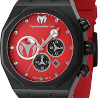 Technomarine Men's TM-523003 Reef Quartz Chronograph Black, Silver, Red Dial Watch