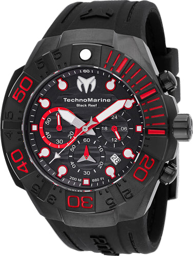 Technomarine Men's TM-523010 Reef Quartz Chronograph Black Dial Watch