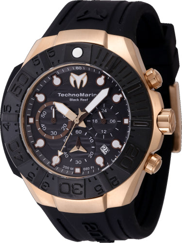 Technomarine Men's TM-523011 Reef Quartz Chronograph Black Dial Watch