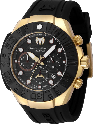 Technomarine Men's TM-523012 Reef Quartz Chronograph Black Dial Watch